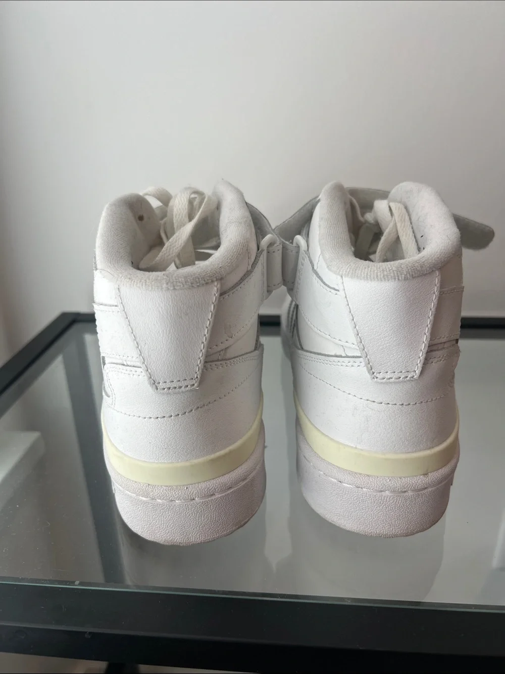 Men’s Adidas High Top, White Sneakers